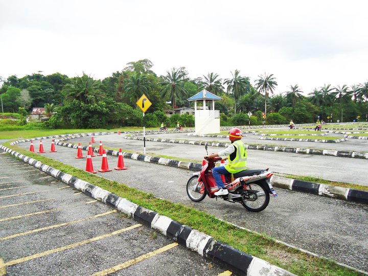 Motorbike at driving school
