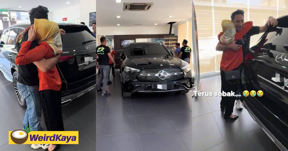 M'sian actor surprises mother with brand new mercedes-benz to thank her for raising him up | weirdkaya