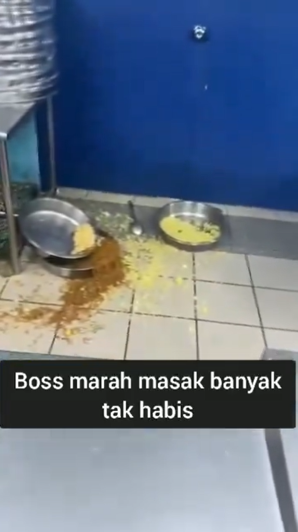 M'sian boss dumps food to the ground