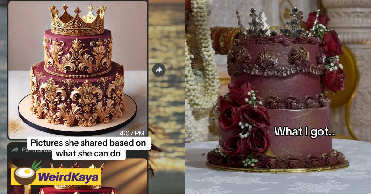 M'sian Bride Trusted The Baker To Deliver Her Dream Cake, But It Looked Nothing Like What She Ordered