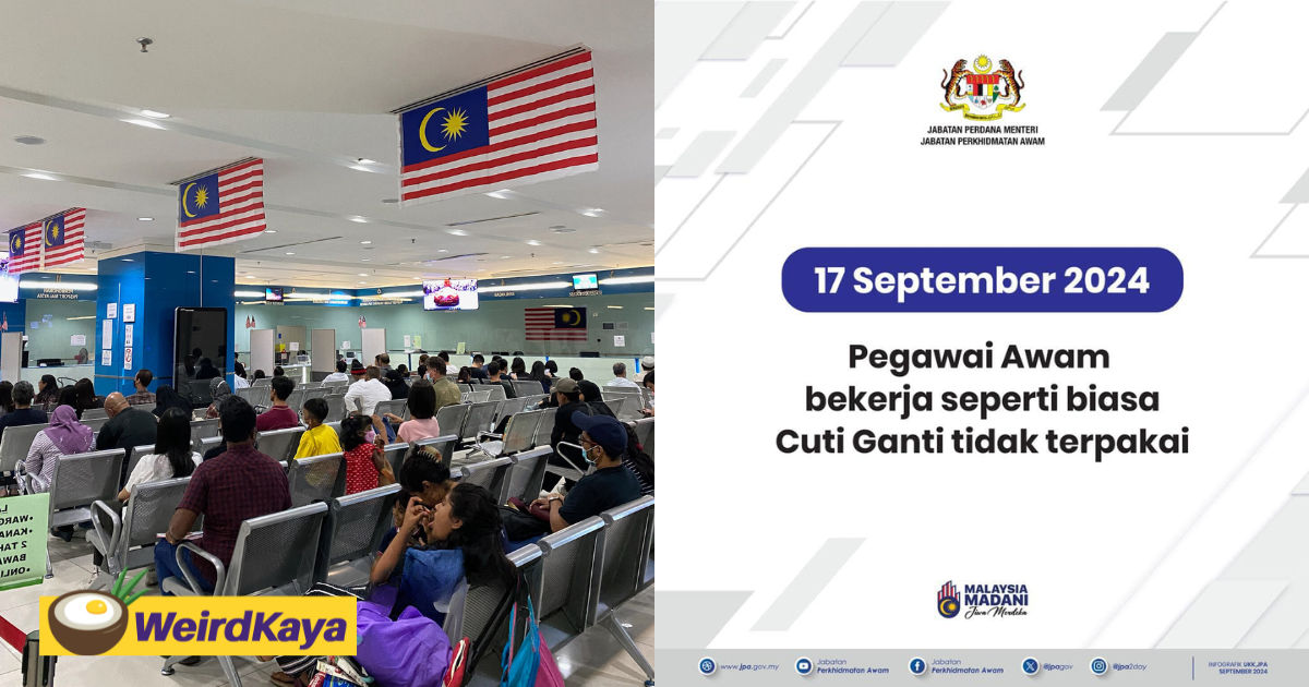 M'sian Civil Servants to Work as Usual on 17 Sept, No Extra Holiday for Overlapping Dates