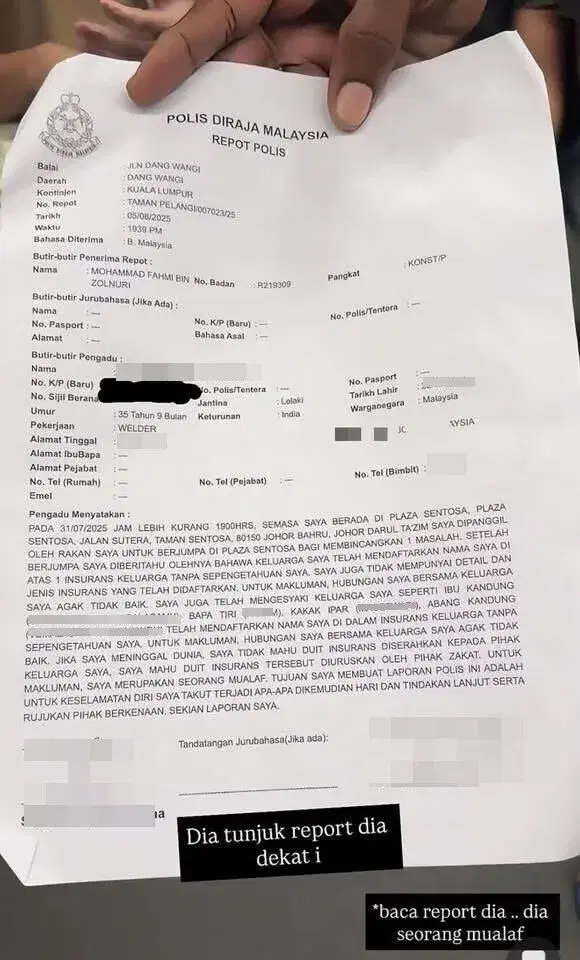 M’sian Claims Brother Took Out Life Insurance Under His Name So He Could Kill Him & Claim The Money
