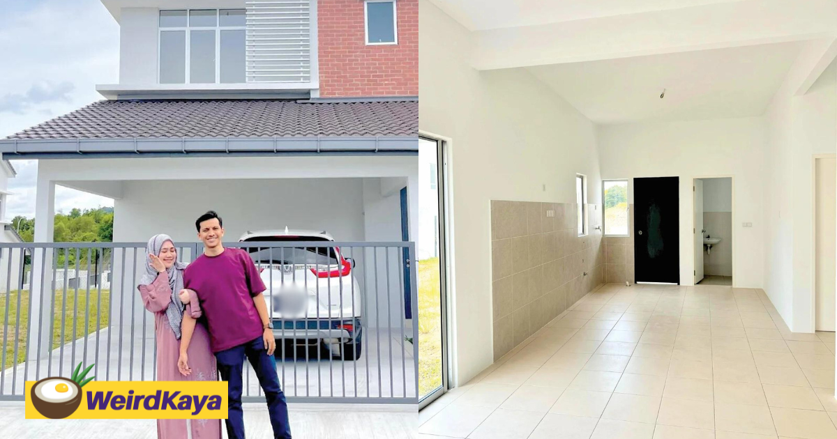 M'sian couple buys 2-storey house for rm700k by saving 20% of their income | weirdkaya