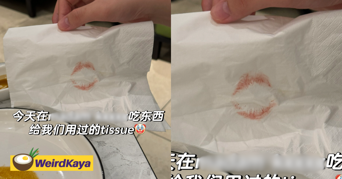 M'sian disgusted by lipstick-stained tissue provided by popular restaurant | weirdkaya