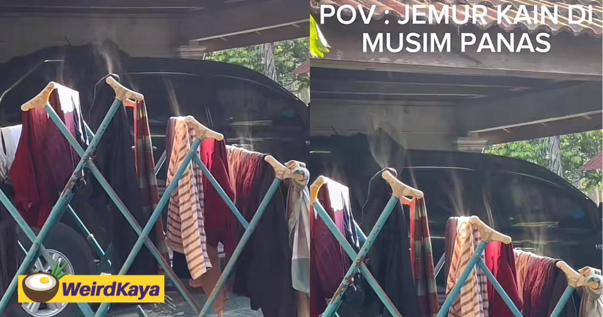 M’sian woman shocked to see smoke emitting from clothes she hung out to dry | weirdkaya