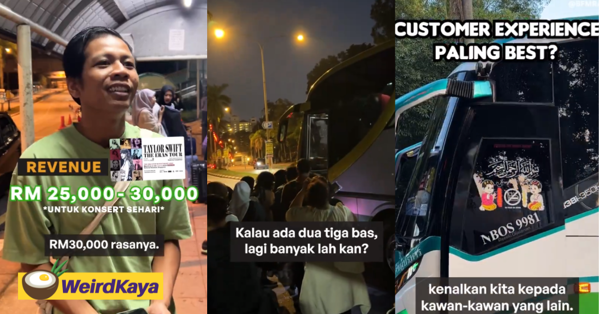 M’sian earns up to rm30k a day by driving taylor swift concertgoers from kl to sg | weirdkaya