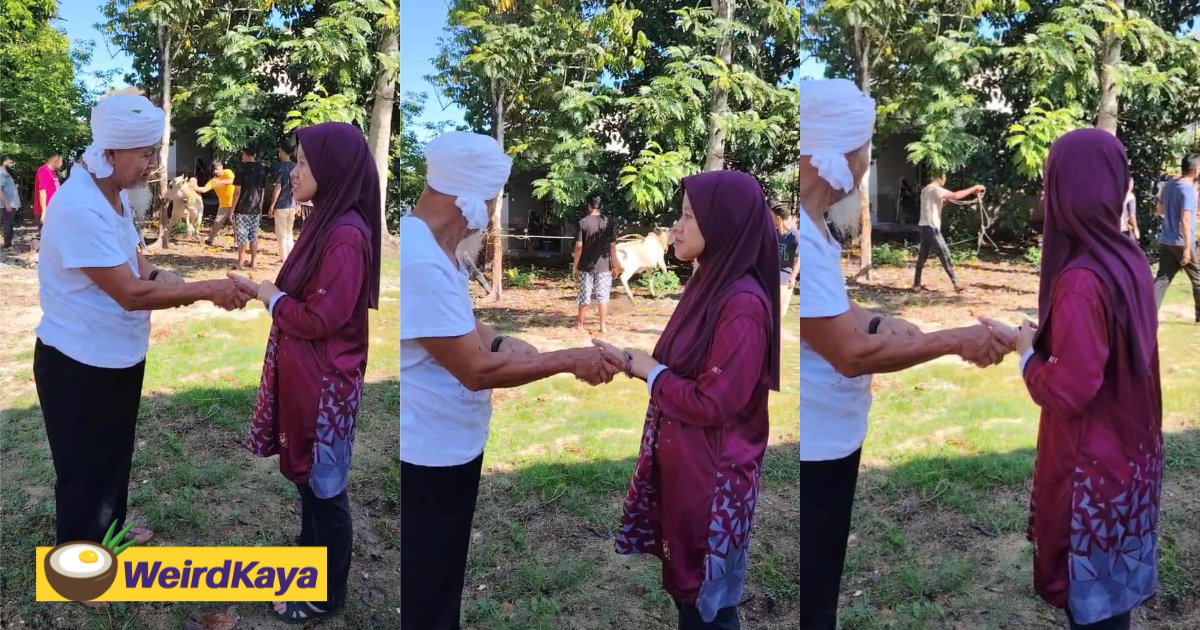 M'sian father & daughter stunned as cow hilariously escapes from haji sacrificial ritual | weirdkaya
