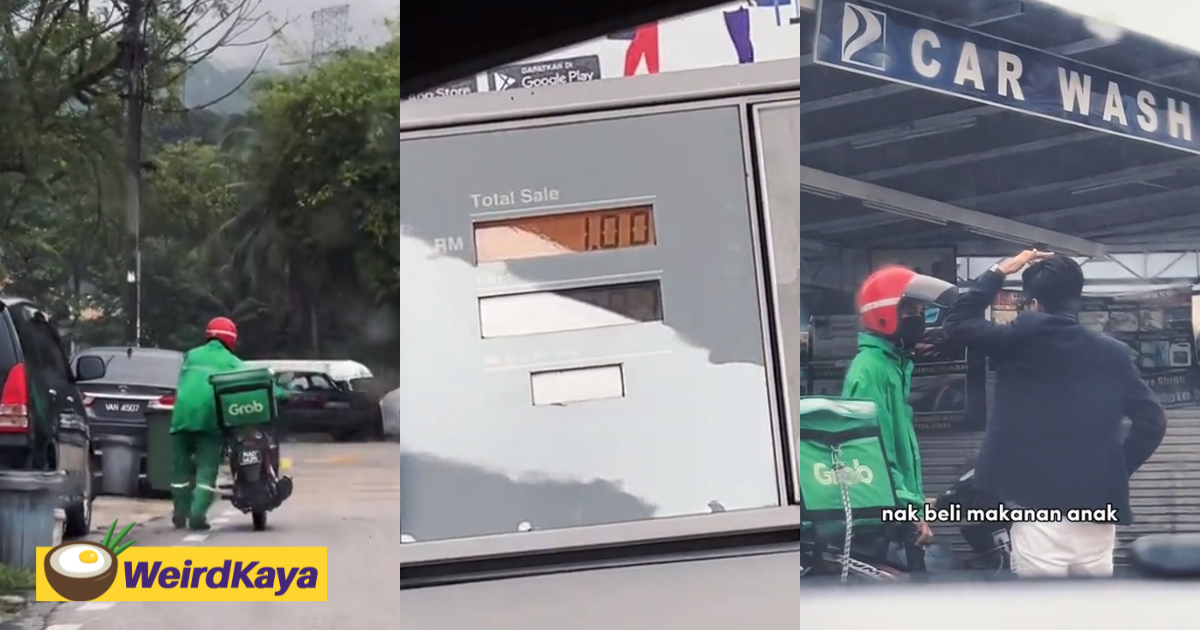 M'sian gives rider money to refuel empty tank, he spends rm1 & saves the rest for his kid's diaper | weirdkaya