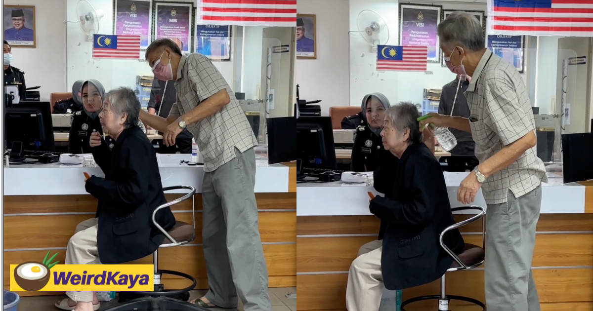 M’sian grandpa gently helps wife tidy up her hair & it's the sweetest thing ever | weirdkaya
