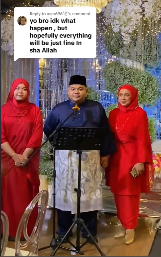 M'sian groom gives speech without the bride