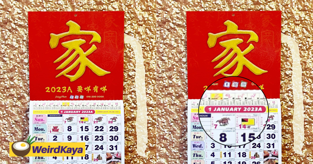 M’sian kopitiam releases ‘2023a’ calendar to keep bad luck away, many applaud its creativity | weirdkaya