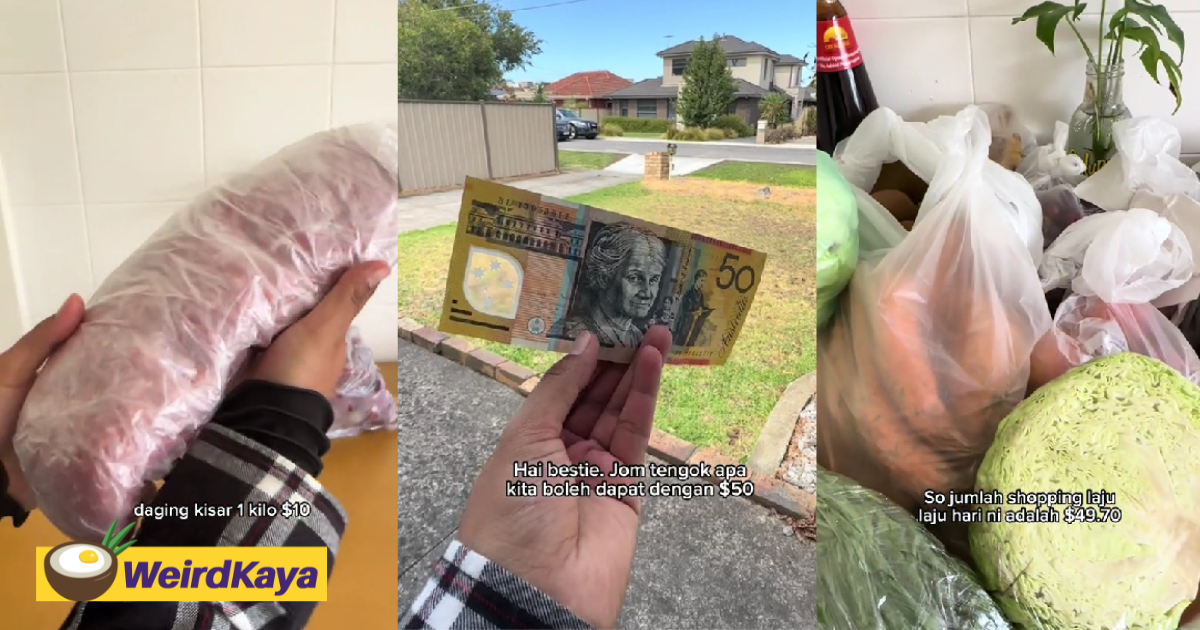 M'sian living in australia shows how much groceries she can get with $50 & we're crying in ringgits & cents now | weirdkaya
