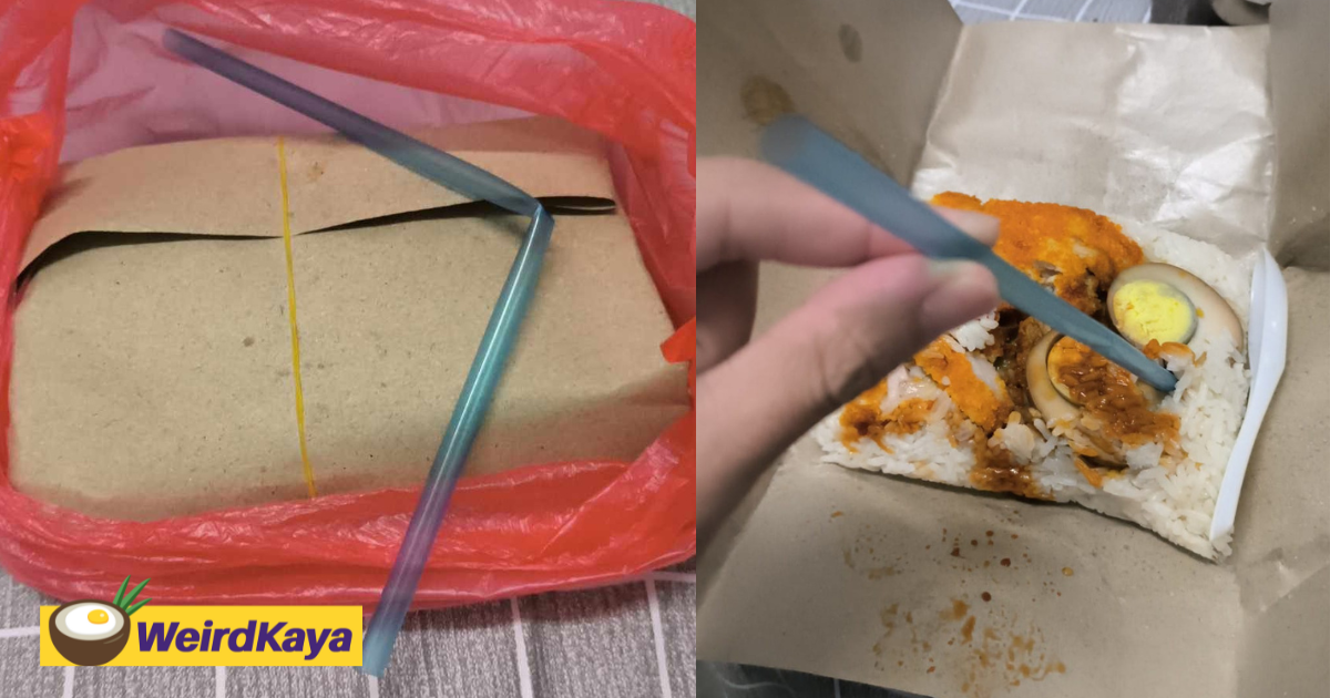 M'sian Man Amused To See A Straw Being Given Instead Of A Spoon For His Chicken Rice