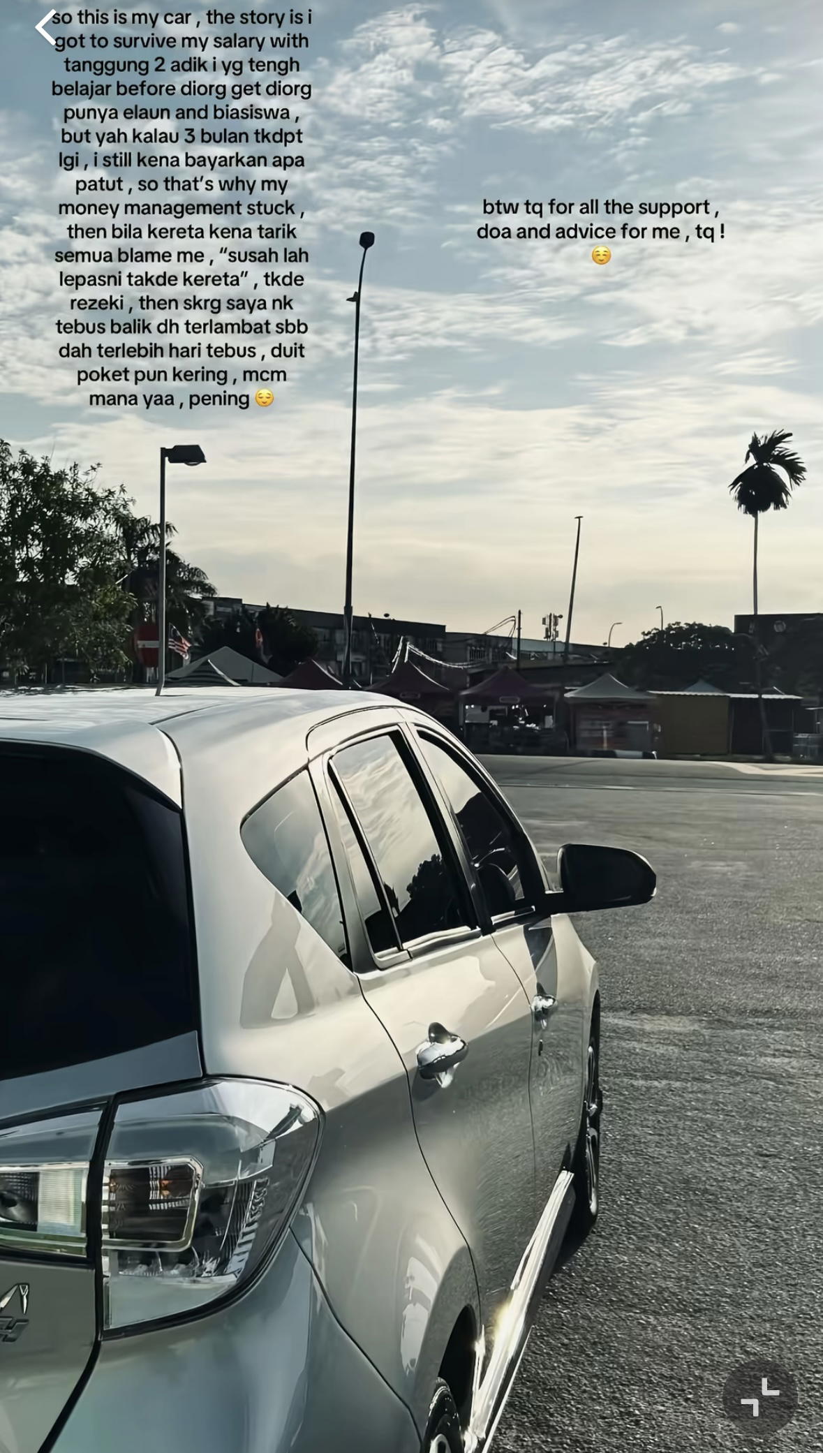 M’sian Man Broke Down After Myvi Repossessed, Says He Couldn’t Pay Loan While Supporting 2 Younger Siblings