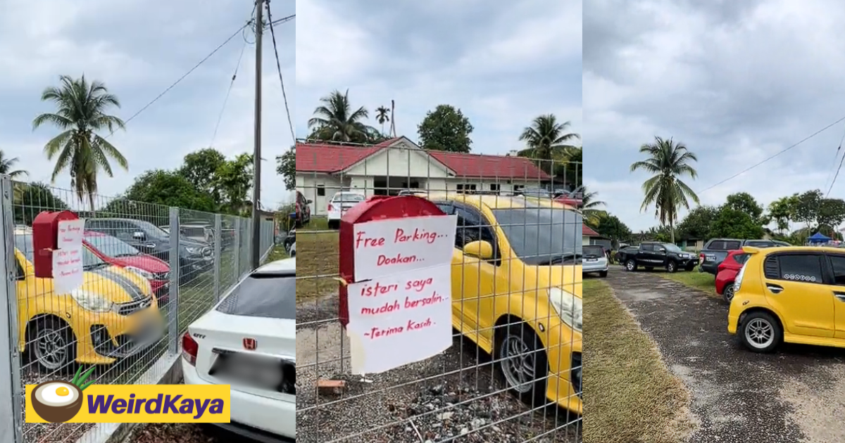 M'sian man offers free parking to the public, asks them to pray for his wife who's in labour | weirdkaya