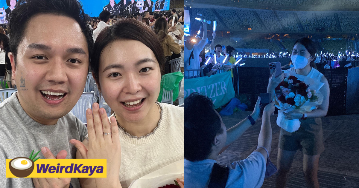 M’sian man proposes to gf of 11 years at mayday concert at bukit jalil stadium | weirdkaya