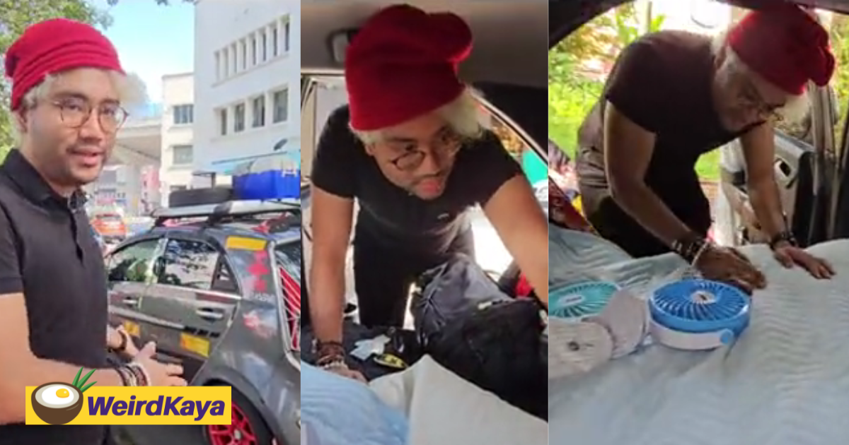 M'sian man says he saves up to rm2k a month by living inside his car | weirdkaya