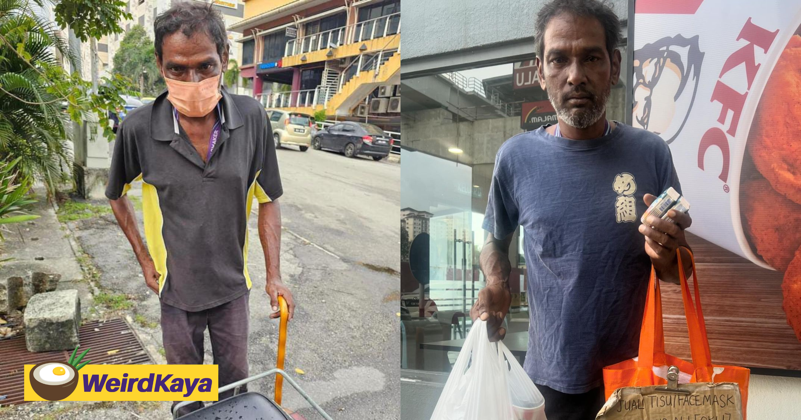M'sian man sells tissue paper at petrol station so that he could provide for his family | weirdkaya