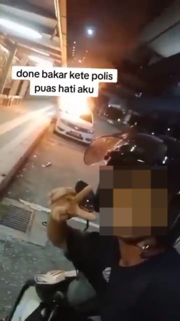 26yo m'sian man burns police car with molotov near mrt mutiara damansara, gets arrested | weirdkaya