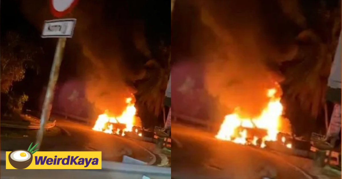 M'sian man steals phone, car crashes and burns while trying to flee from the scene | weirdkaya
