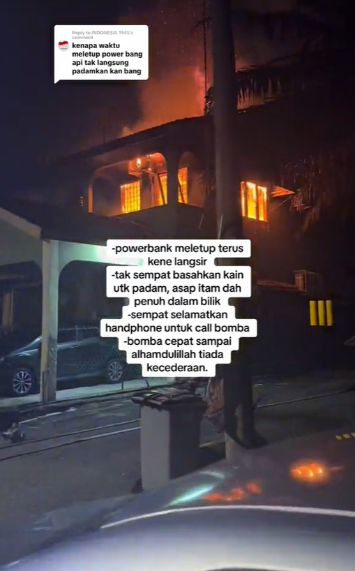 M'sian man's house on fire after powerbank explodes