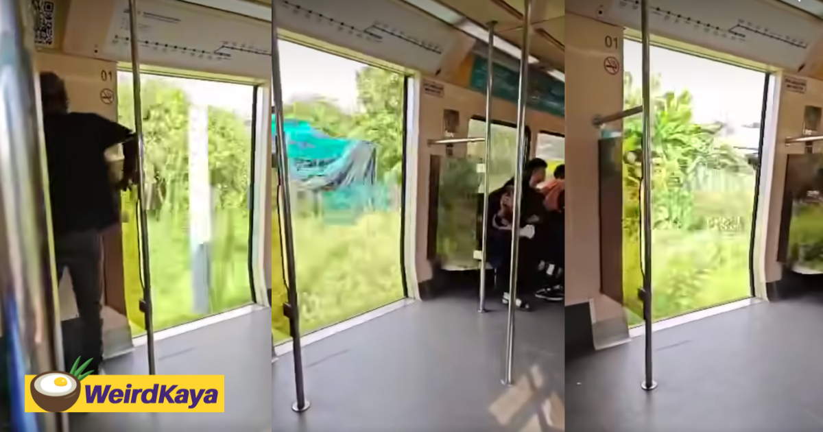 M’sian passengers shocked as ktm komuter train speeds with door wide open | weirdkaya