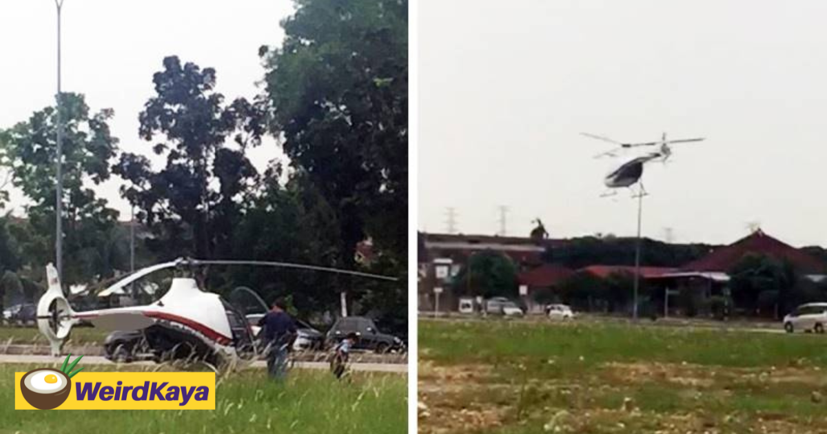 M'sian primary school student spotted taking helicopter to school, police investigating | weirdkaya