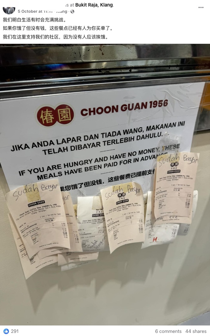 M'sian restaurant provides free meals for those in need, no questions asked | weirdkaya