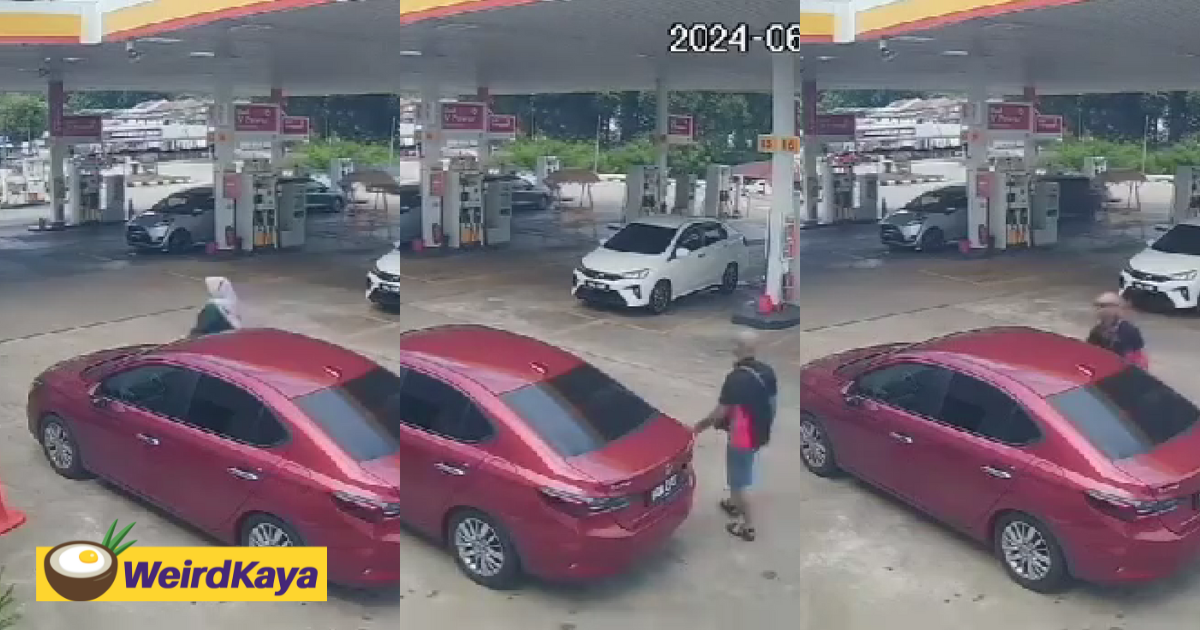 M'sian robber jumps into car & drives away with woman inside at kuantan | weirdkaya