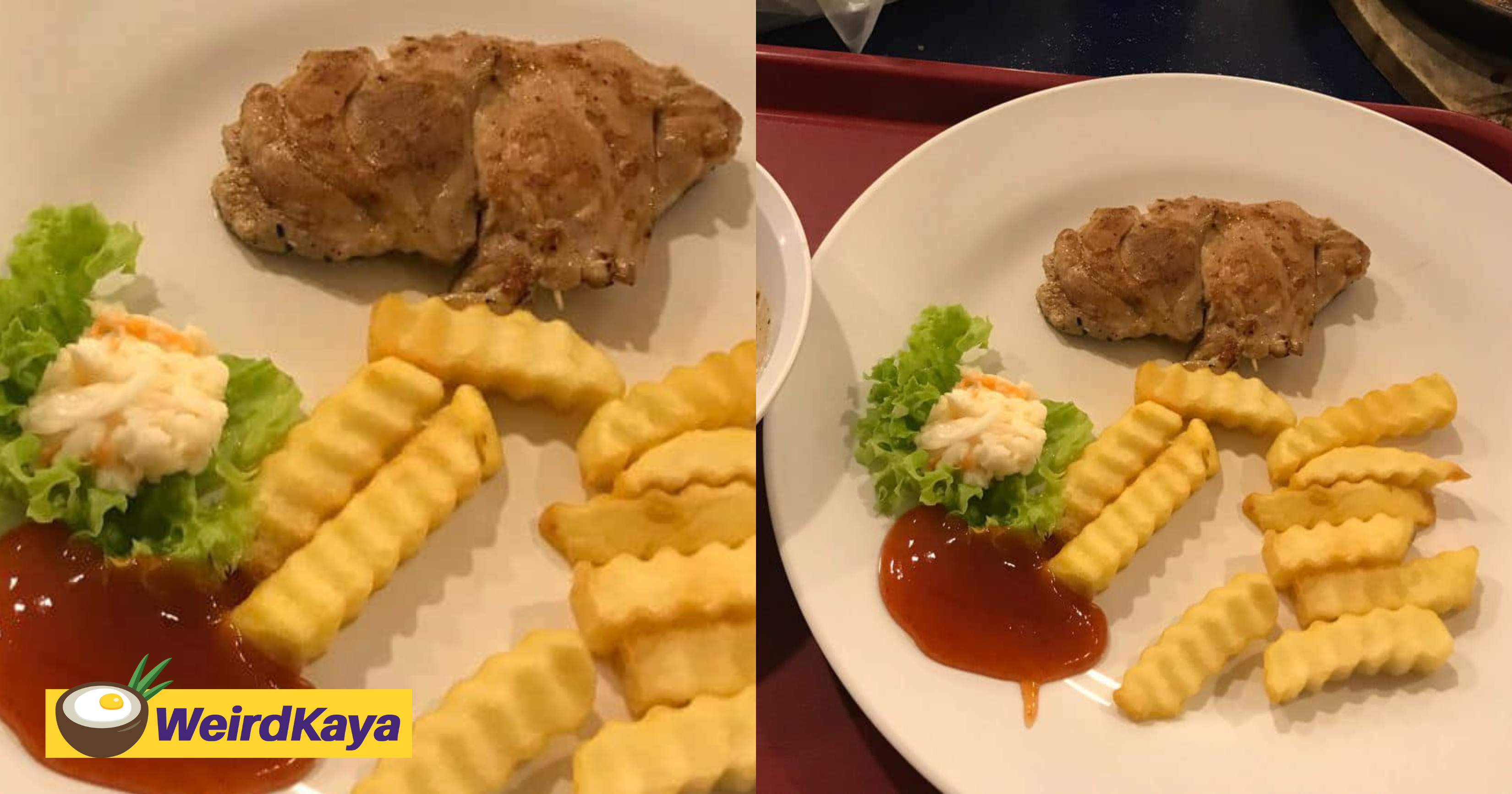 M'sian shocked by size of rm13 chicken chop which was smaller than his hand | weirdkaya
