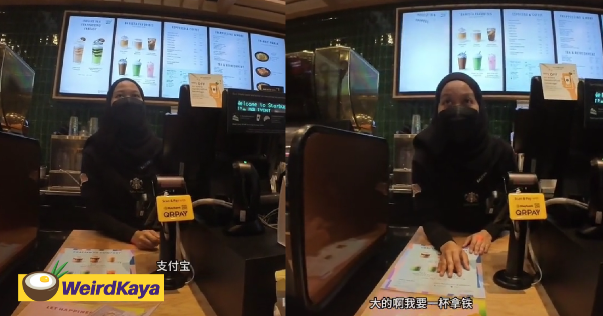 M'sian staff praised for keeping calm despite tourist ordering in mandarin & tossing money at her | weirdkaya