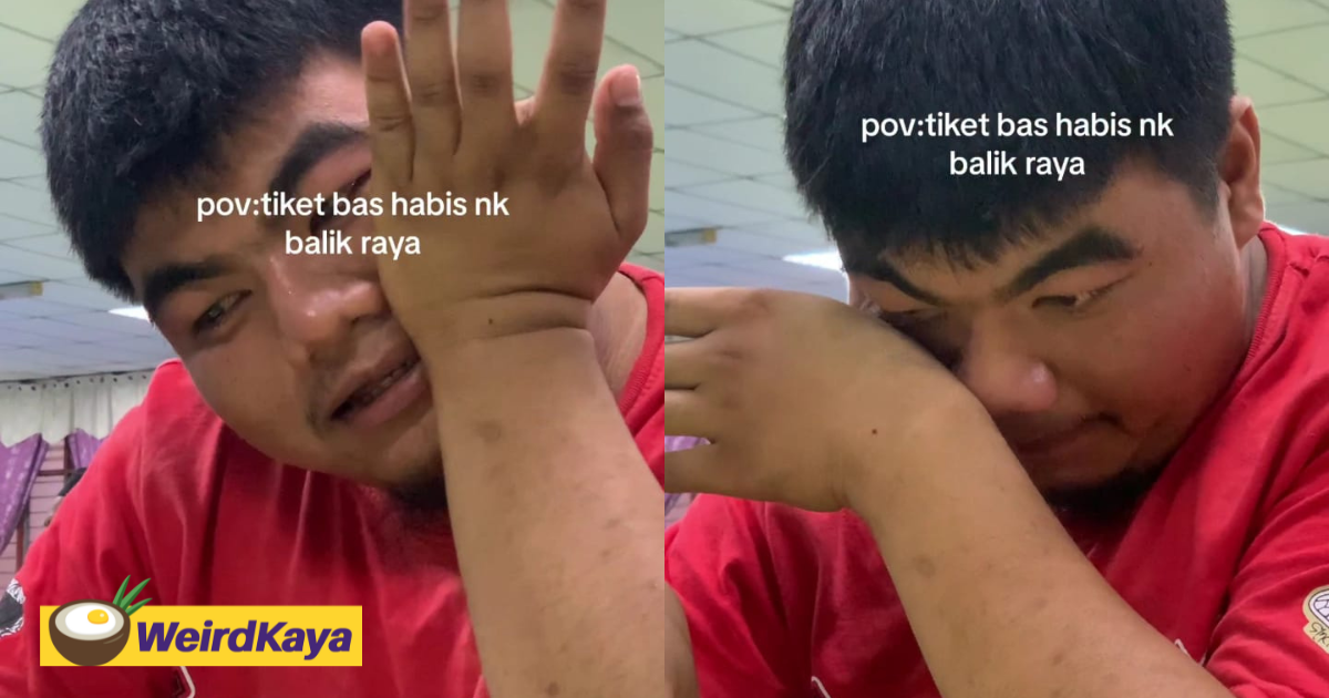 M'sian student finally gets to go home for raya after a kind individual bought him a bus ticket | weirdkaya