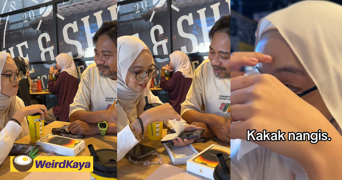 M'sian surprises his university-bound daughter with a second-hand phone, moving her to tears | weirdkaya