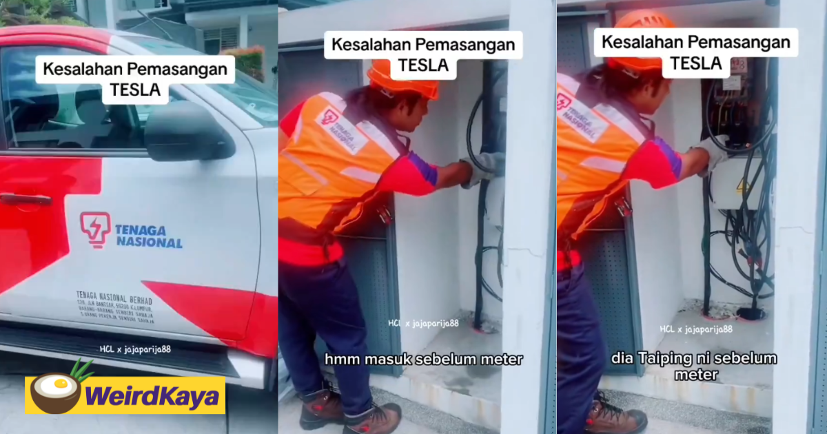 M'sian tesla owner caught stealing electricity for ev charger, shifts blame to technician | weirdkaya