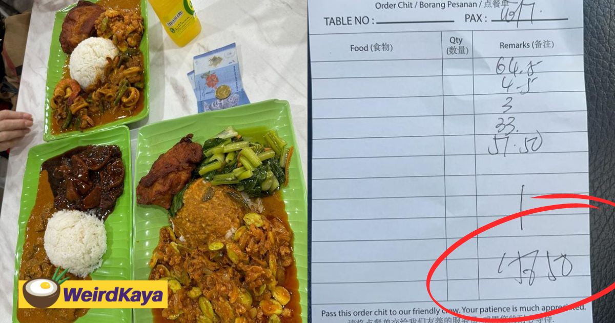 M'sian upset by 3 plates of rice costing over rm150, draws mixed reactions online | weirdkaya
