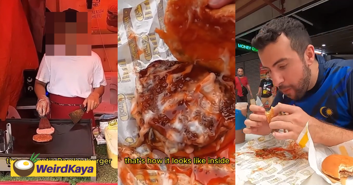 M'sian vendor scams tourist with rm10 regular beef burger, netizens pissed | weirdkaya