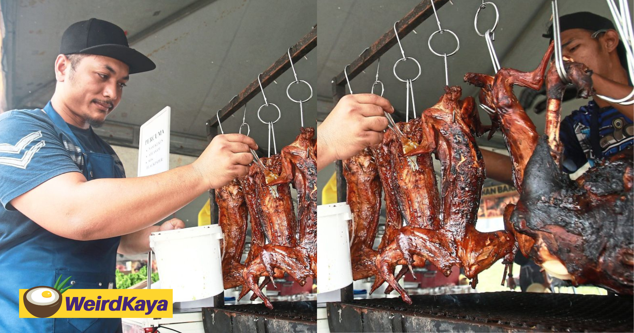 M'sian vendor sells grilled rabbit at ramadan bazaar, attracts many customers | weirdkaya