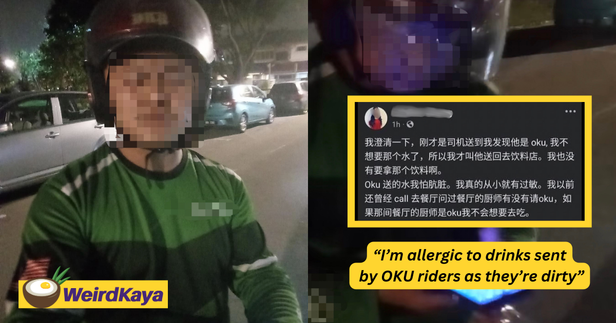 M'sian woman mocks oku rider, says drinks sent by the disabled are 'dirty' | weirdkaya