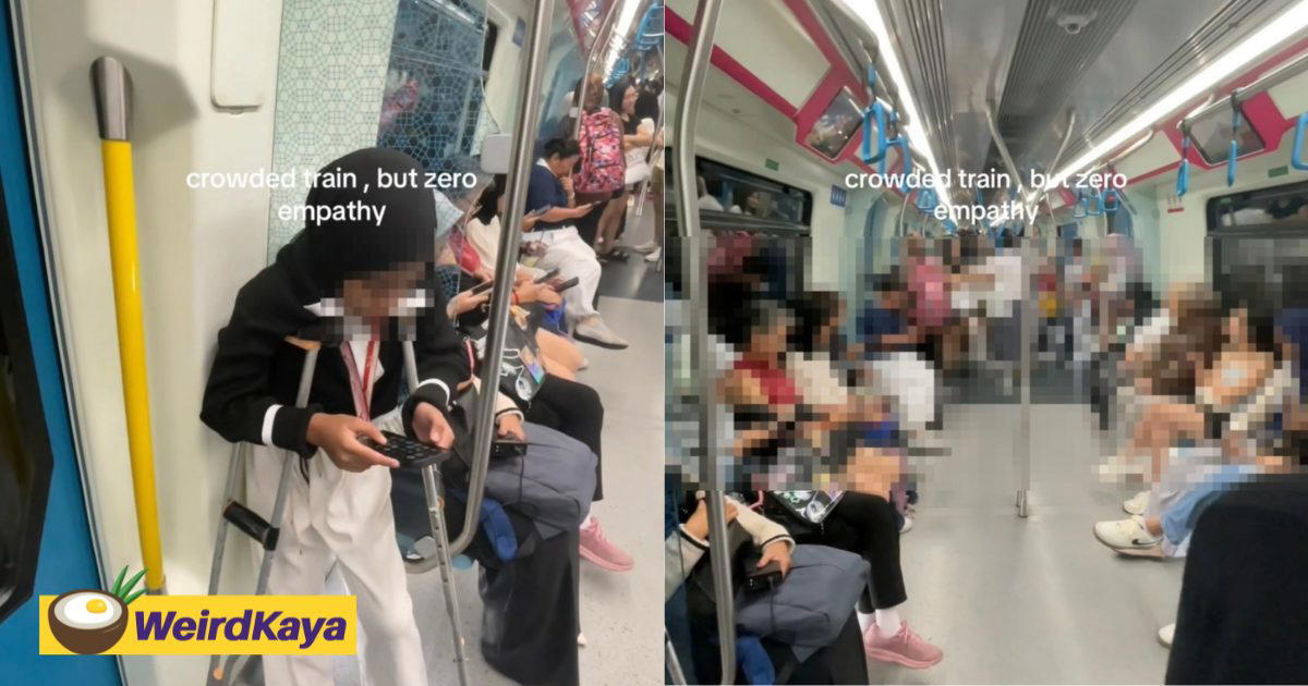 M'sian Woman On Crutches Left Standing Inside MRT Women’s Coach, Netizens Slam Lack Of Courtesy