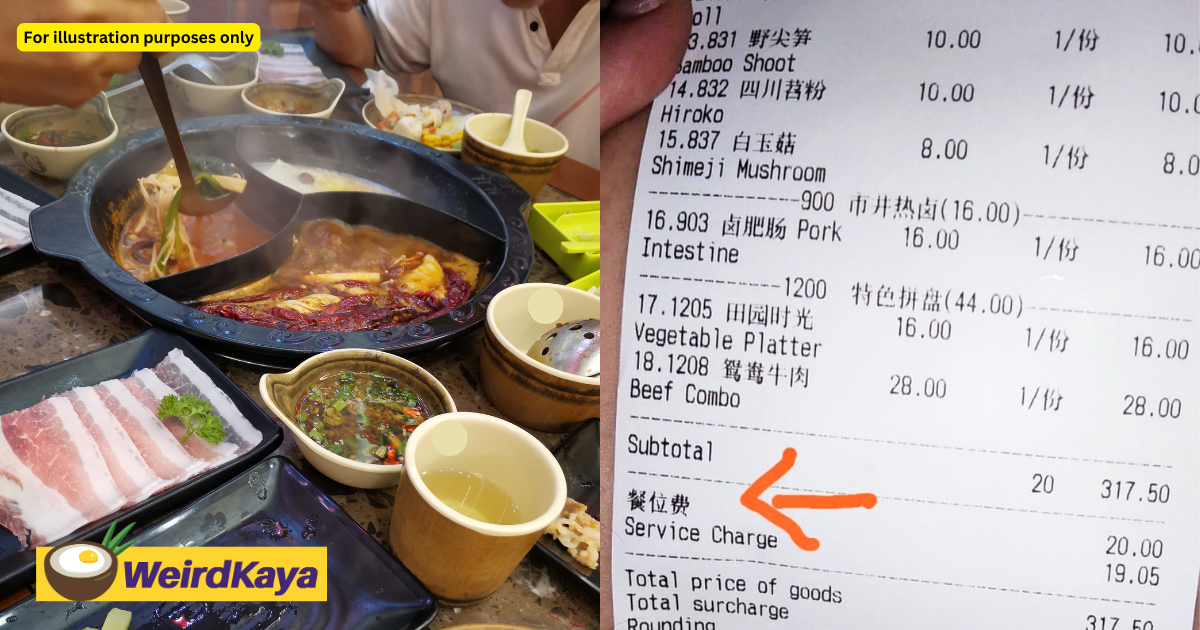 M'sian woman questions rm20 'sitting fee' she was charged for at kl hotpot restaurant | weirdkaya