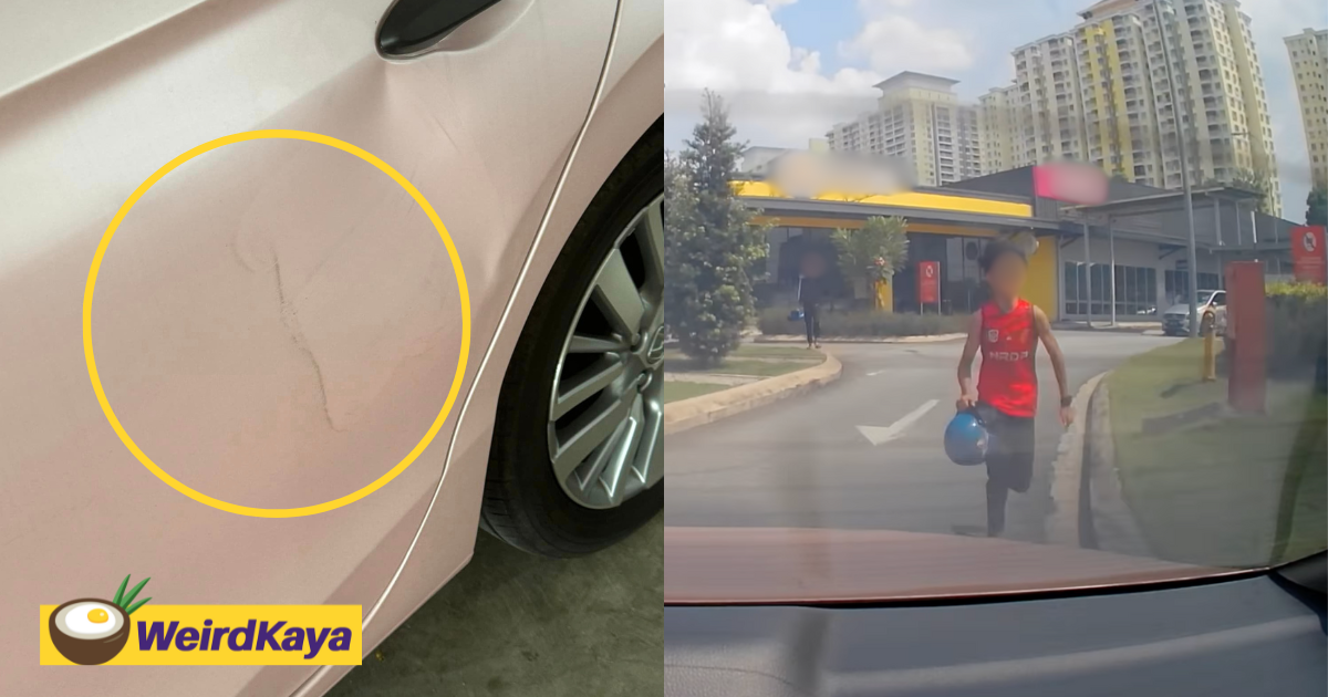 M'sian woman terrified after man attacks her car with helmet at setapak | weirdkaya