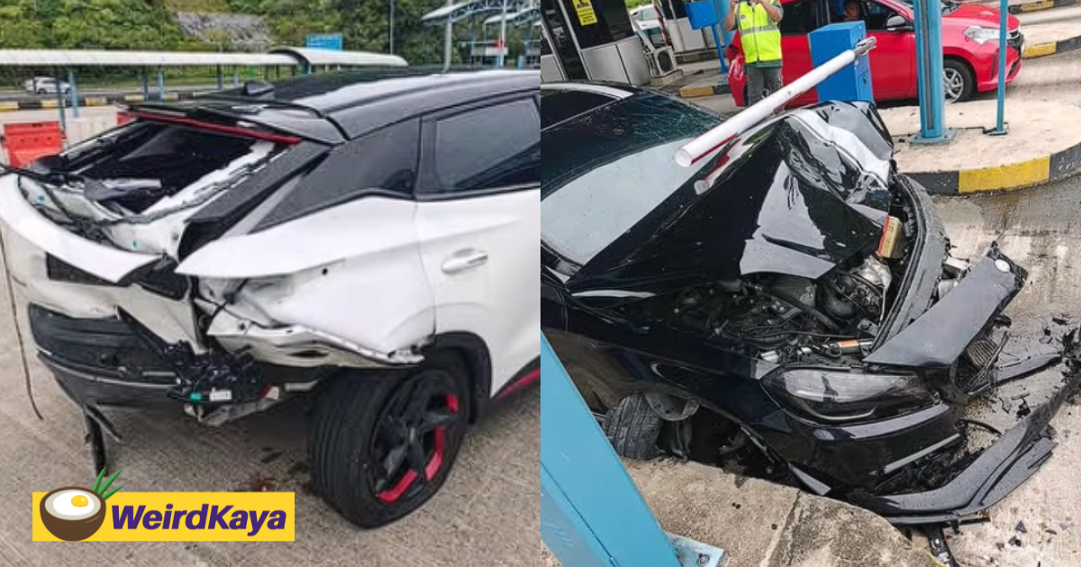 M'sian's brand new suv severely crashes by sedan shortly after picked up from showroom | weirdkaya