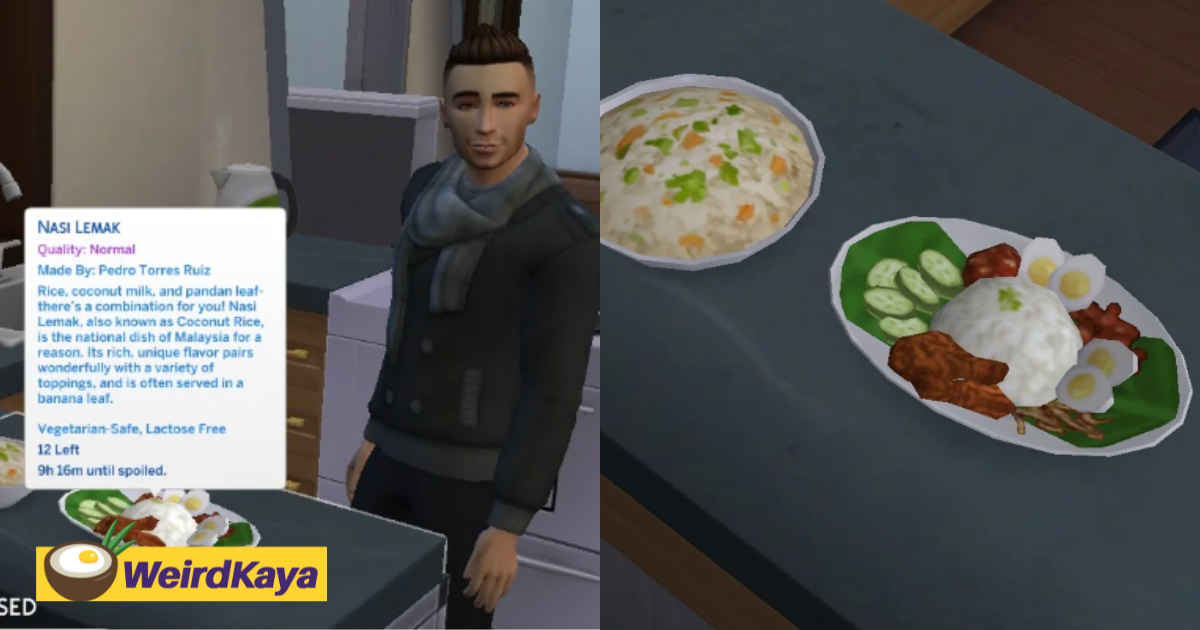 M'sians excited by authentic version of nasi lemak being featured in the sims 4 | weirdkaya