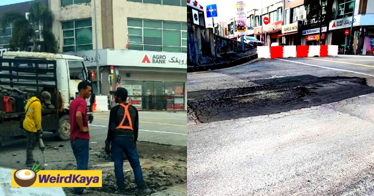 M’sians slam tapah authorities over sloppy job after pothole reappears within 24 hours of being fixed | weirdkaya