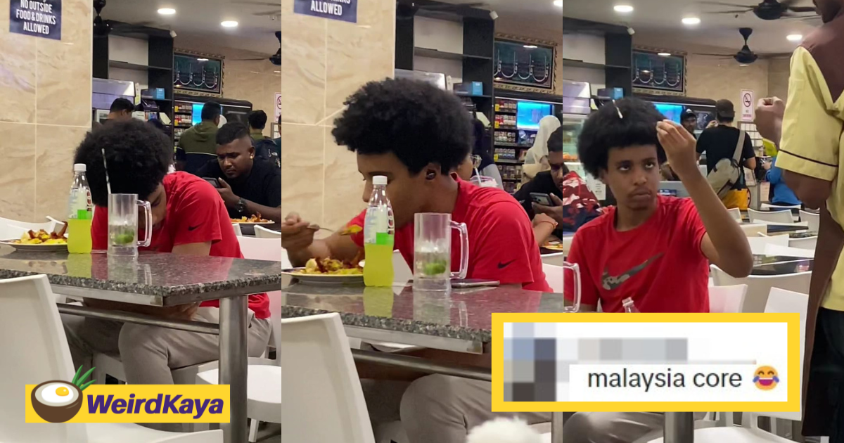 M'sians tickled by clip of young man who didn't know a straw was stuck in his hair | weirdkaya