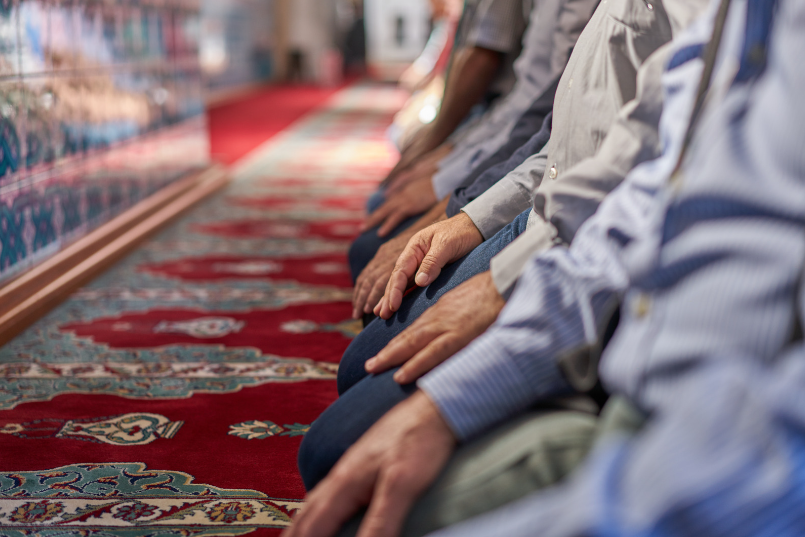 Muslims performing friday prayers