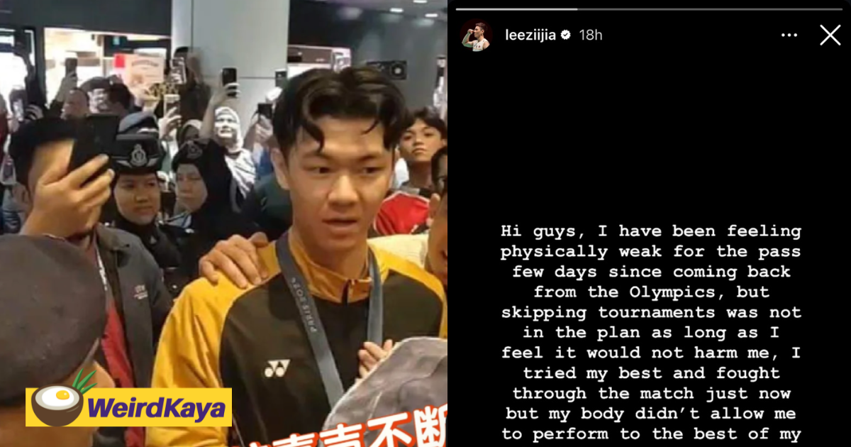 'my body didn't allow me to perform' - lee zii jia says exhaustion caused him to crash out of japan open | weirdkaya