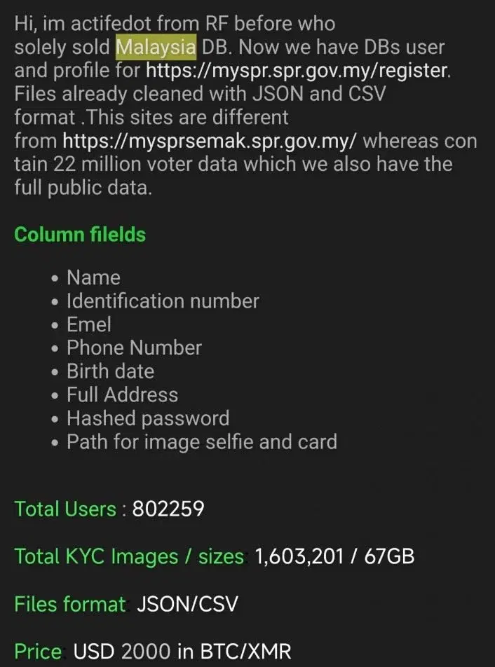 Details of 800,000 m'sian voters allegedly leaked from myspr website and sold online | weirdkaya