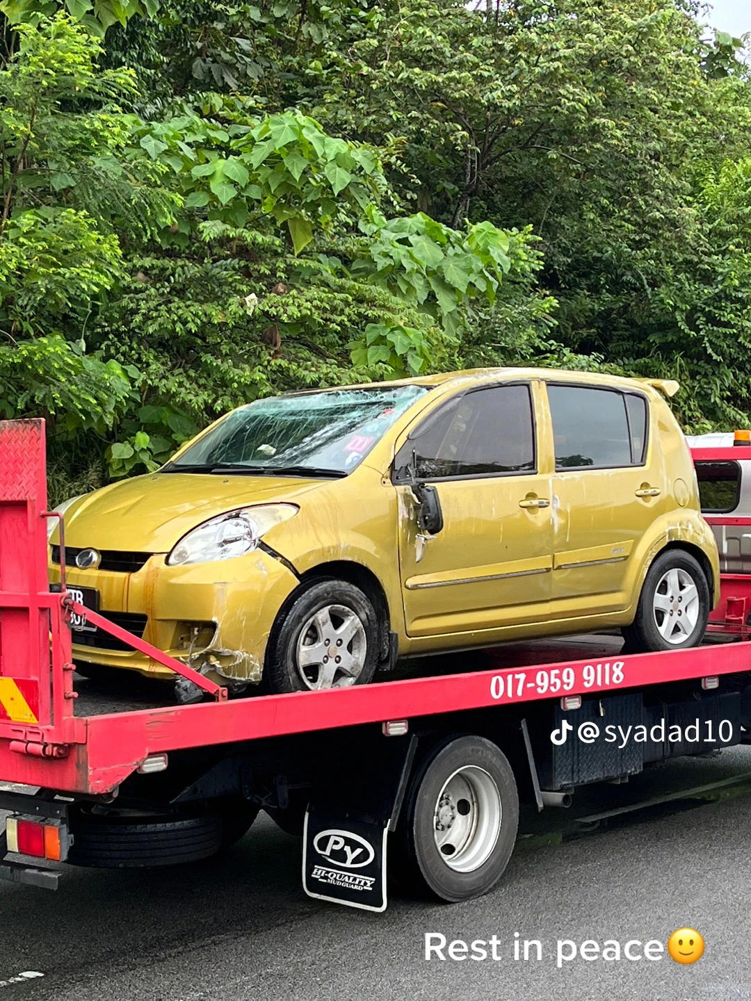 Myvi got towed