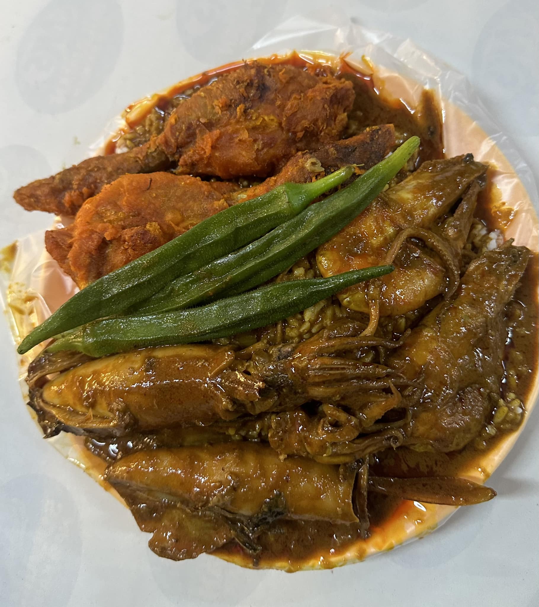 Plate of nasi kandar